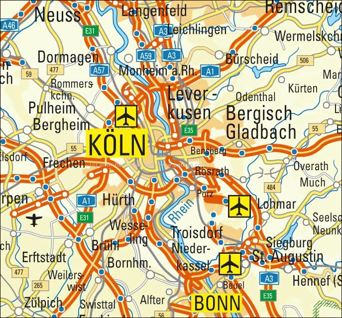 Mapa Köln